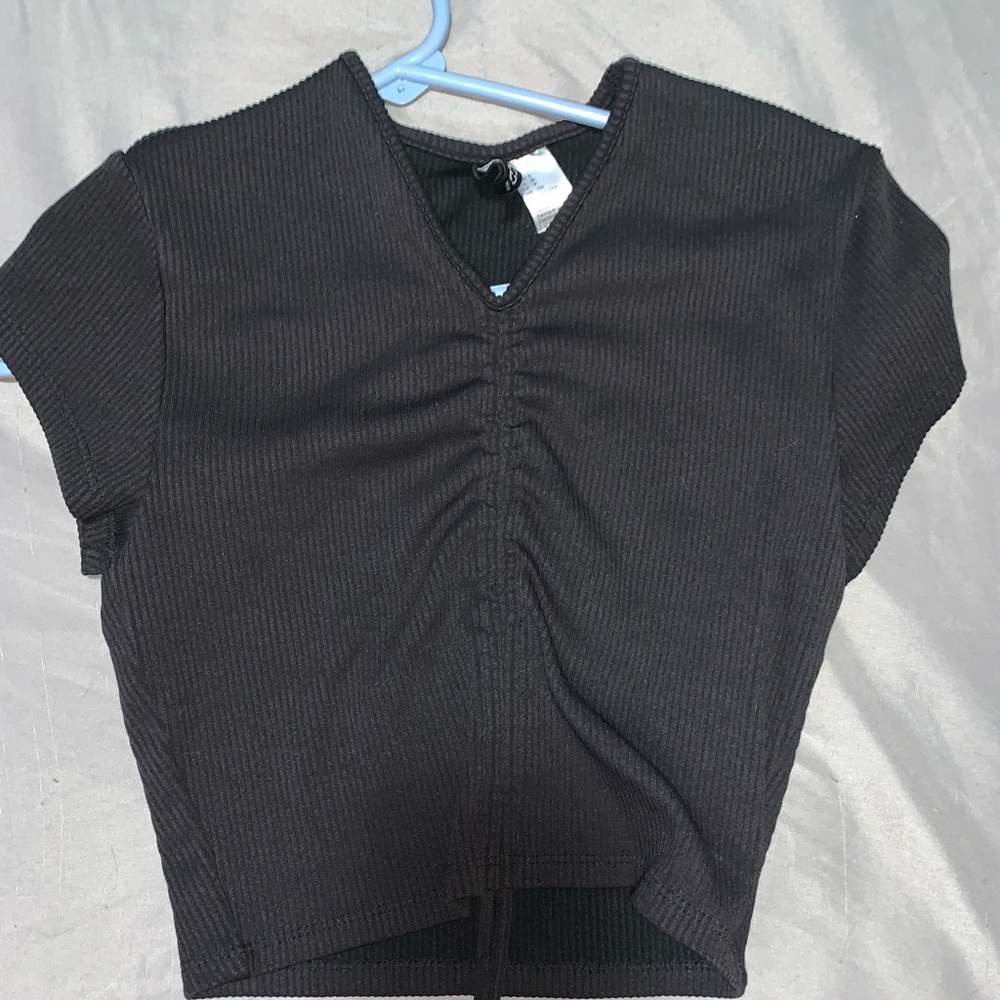 Tight black crop top